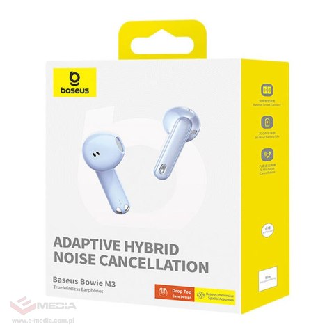 Słuchawki TWS Baseus Bowie M3 (niebieskie)