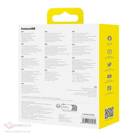 Słuchawki TWS Baseus Bowie M3 (niebieskie)