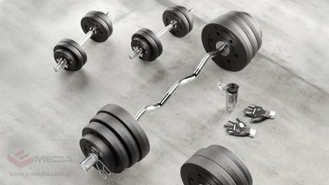 Gryf prosty, sztanga 25mm 120cm 4.7kg REBEL ACTIVE