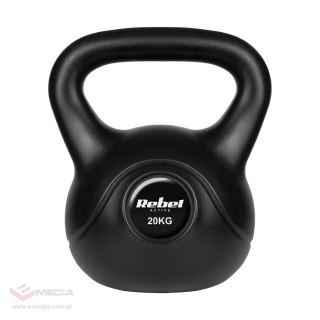 Kettlebell bitumiczny 20 kg REBEL ACTIVE