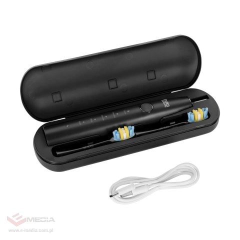 Soniczna szczoteczka do zębów TEESA SONIC 2 czarna , 5 trybów pracy, etui podróżne , USB typ C