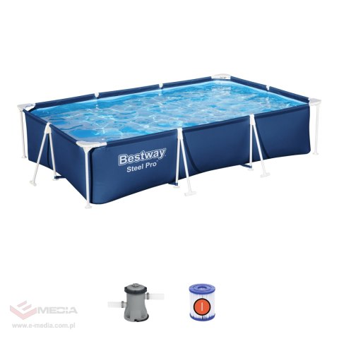 Basen Stelażowy Deluxe Steel Pro 300x201x66 BESTWAY 3w1 + Pompa + Filtr