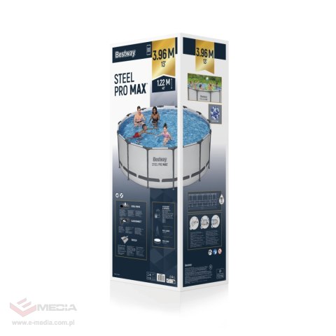 Basen Stelażowy Steel Pro MAX 396x122 13FT BESTWAY 5w1 + Akcesoria