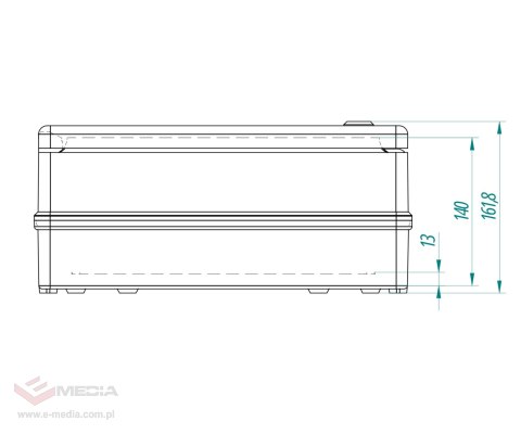 OBUDOWA HERMETYCZNA INDUSTRIAL/356X456X162/SR3-TR/EPN 356 x 456 x 162 mm Elektro-Plast Nasielsk