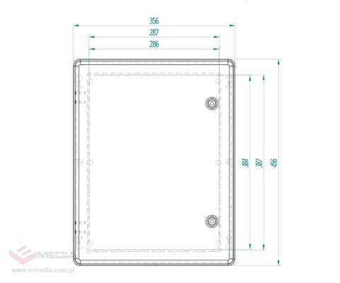 OBUDOWA HERMETYCZNA INDUSTRIAL/356X456X162/SR3/EPN 356 x 456 x 162 mm Elektro-Plast Nasielsk