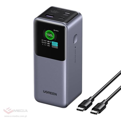 Powerbank 20000mAh Ugreen Nexode PB721, 2x USB-C + USB, 130W