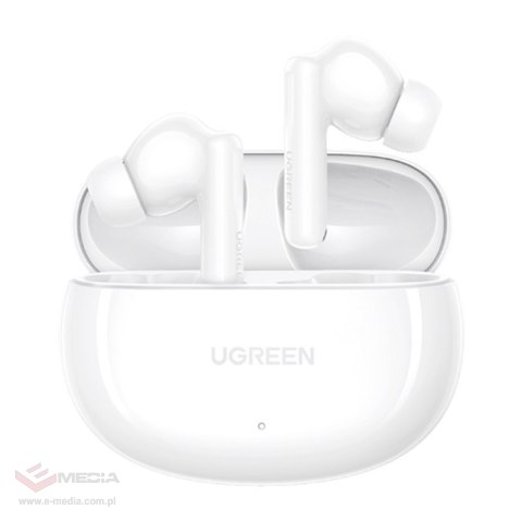 Słuchawki dokanałowe TWS UGREEN WS205 HiTune Hybrid ANC (białe)