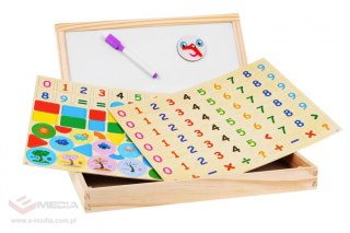 Drewniana tablica magnetyczna dla dzieci 3+ Zestaw edukacyjny + Akcesoria