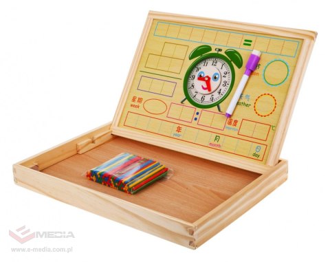 Drewniana tablica magnetyczna dla dzieci 3+ Zestaw edukacyjny + Akcesoria