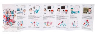 Drewniany zestaw Lekarza dla dzieci 3+ Akcesoria 30 el. Książeczki edukacyjne + Naklejki "Dzielny pacjent"
