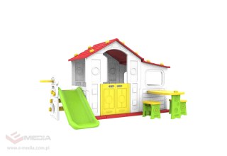 Duży Dom Z Przedsionkiem 4w1 Czerwony Dach