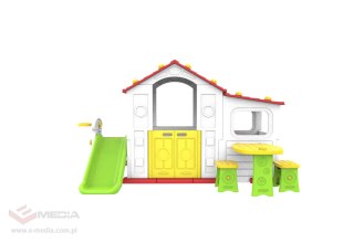Duży Dom Z Przedsionkiem 4w1 Czerwony Dach