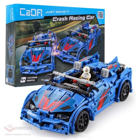 Klocki techniczne CaDA 585 el. Zdalnie sterowany Crush Racing Car dla dzieci 6+ Auto z katapultą
