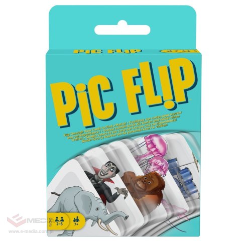 Logiczna gra karciana Pic Flip dla dzieci 7+ Zabawa w skojarzenia + 110 kart z obrazkami