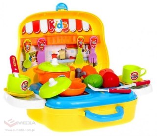 Przenośna kuchnia Food Truck dla dzieci 3+ Walizka z kółkami + Akcesoria