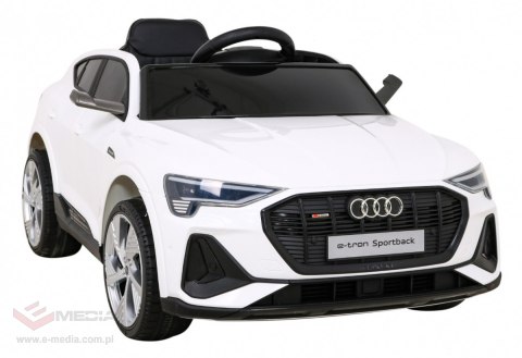 Audi E-Tron Sportback dla dzieci Biały + Pilot + Napęd 4x4 + Wolny Start + Radio MP3 + LED