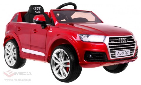 Audi Q7 Quattro S-Line na akumulator Lakier Czerwony SUV + Pilot