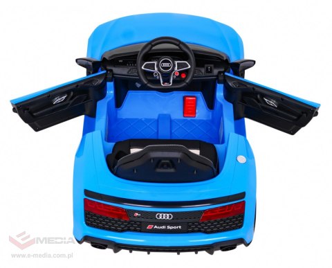 Audi R8 LIFT Samochodzik na akumulator Niebieski + Pilot + Koła EVA + MP3 + LED