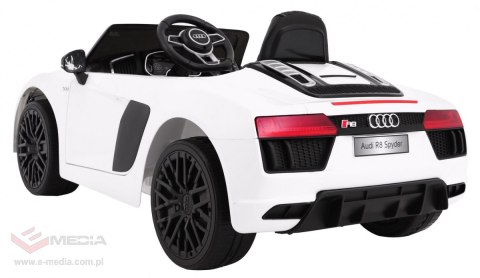 Audi R8 Spyder na akumulator Biały + Pilot