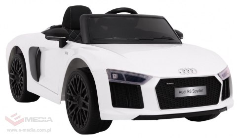 Audi R8 Spyder na akumulator Biały + Pilot