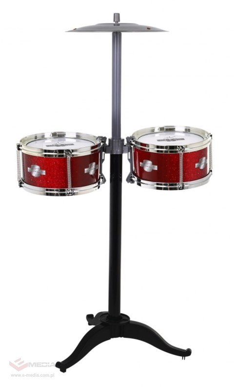 Czerwona 7-bębnowa Perkusja dla dzieci 5+ Stołek + 2 Talerze + 2 Pałeczki 12 el.