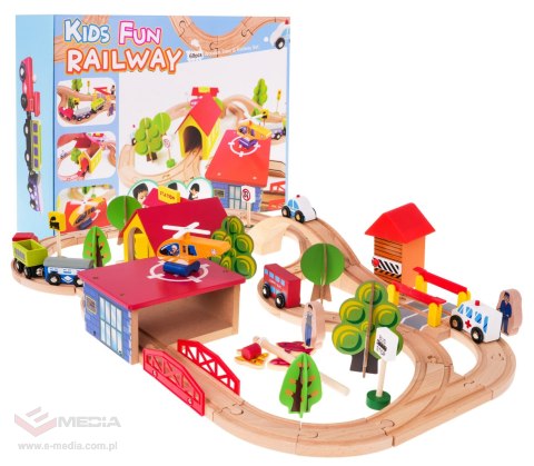 Mega Drewniana Kolejka 69el