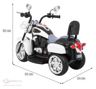 Motorek Chopper NightBike Biały