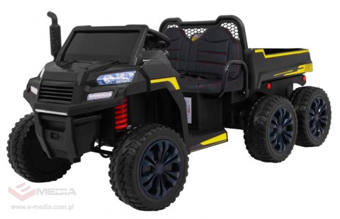 Autko Farmer Truck dla 2 dzieci Czarny + Napęd 4x4 + Pilot + Kiper + Audio LED