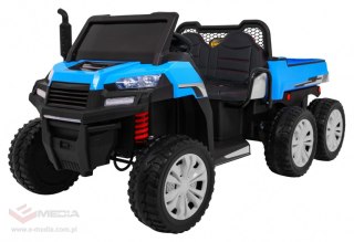 Autko Farmer Truck dla 2 dzieci Niebieski + Napęd 4x4 + Pilot + Kiper + Audio LED