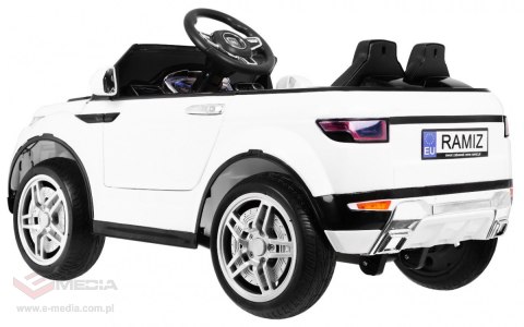 Autko Rapid Racer elektryczne dla dzieci, Biały SUV + Pilot
