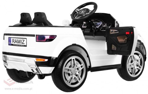 Autko Rapid Racer elektryczne dla dzieci, Biały SUV + Pilot