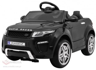 Autko Rapid Racer elektryczne dla dzieci, Czarny SUV + Pilot