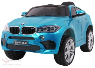 BMW X6M Elektryczne Autko, SUV dla dzieci Lakier Niebieski + Pilot