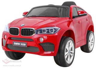 BMW X6M Elektryczne Autko dla dzieci, Czerwony SUV + Pilot