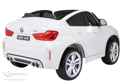 BMW X6M XXL dla 2 dzieci Biały SUV + Pilot + Ekoskóra