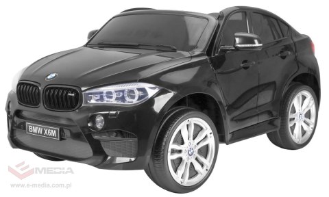 BMW X6M XXL dla 2 dzieci Czarny SUV + Pilot + Ekoskóra