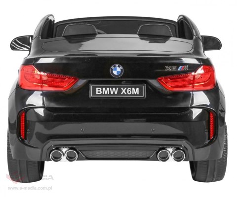 BMW X6M XXL dla 2 dzieci Czarny SUV + Pilot + Ekoskóra