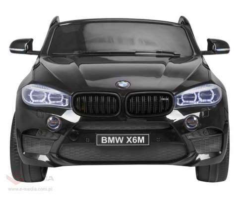 BMW X6M XXL dla 2 dzieci Lakier Czarny SUV + Pilot + Ekoskóra