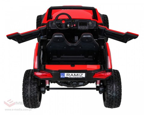 Buggy Clash na akumulator dla 2 dzieci Czerwony + Pilot + Napęd 4x4 + Regulacja siedzenia + Radio MP3 + LED