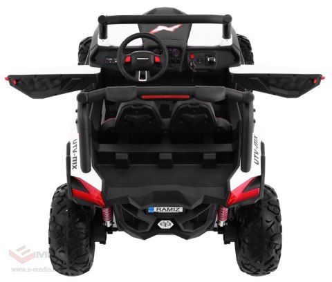 Buggy SuperStar dla dzieci Biały + Napęd 4x4 + Pilot + Bagażnik + MP3 LED + Blokada drzwi
