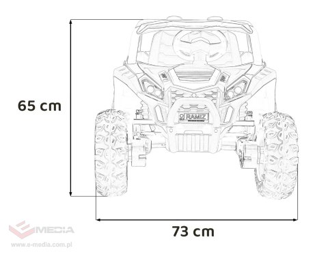 Buggy UTV 2000M Racing Auto na akumulator Biały + MP3 Dźwięki Światła + Pilot + Wolny Start