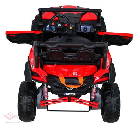 Buggy UTV-MX na akumulator dla dzieci Czerwony + Napęd 4x4 + Pilot + Audio LED + Schowek + EVA + Wolny Start