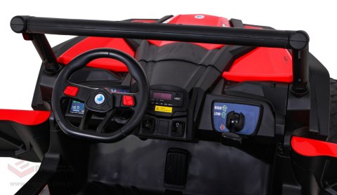 Buggy UTV-MX na akumulator dla dzieci Czerwony + Napęd 4x4 + Pilot + Audio LED + Schowek + EVA + Wolny Start