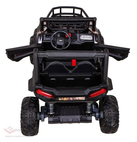 Buggy UTV Terenówka dla dzieci Czarny + Pilot + Bagażnik + Wolny Start + EVA + MP3 LED