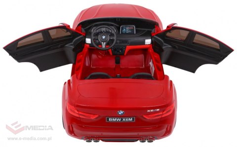 SUV BMW X6M XXL dla 2 dzieci Lakier Czerwony + Pilot + Ekoskóra