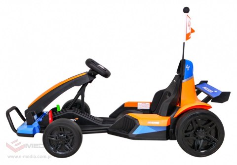 Gokart McLaren Drift na akumulator dla dzieci + Funkcja driftu + Sportowe siedzenie + Światła LED + Wolny Start + EVA