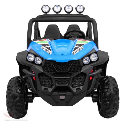 Grand Buggy Strong Lift dla dzieci Niebieski + Napęd 4x4 + Pilot + Bagażnik + Radio MP3 + LED
