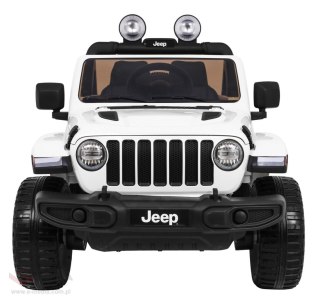 Jeep Wrangler Rubicon na akumulator dla dzieci Biały + Pilot