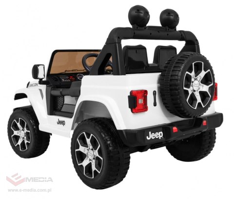 Jeep Wrangler Rubicon na akumulator dla dzieci Biały + Pilot
