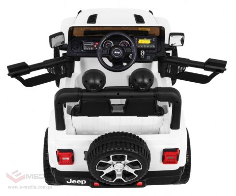 Jeep Wrangler Rubicon na akumulator dla dzieci Biały + Pilot